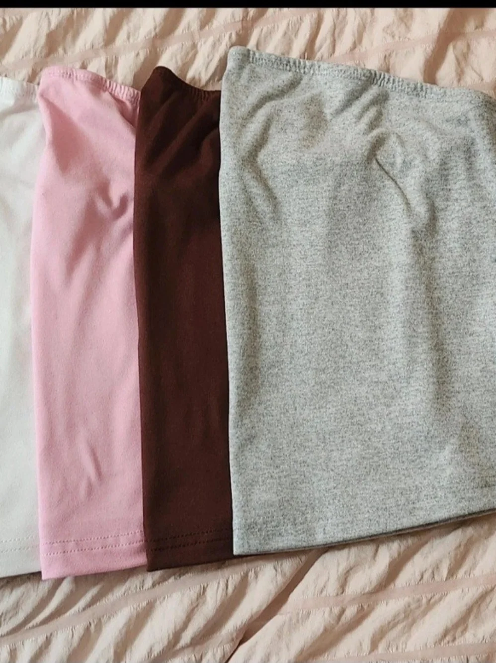 SHEIN Mini Skirts Set — Pink, Brown & Gray